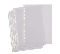 SUMMIT A4 Punched Pockets, 100 Clear Plastic Sleeves, Reinforced Multi-Punched Spine,