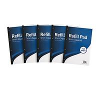 SUMMIT A4 Refill Pad, 5 mm Squared, 160 Page, Pack of 5, White