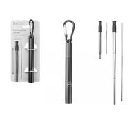 Summit BandCo Extending Stainless Steel Straw in Carry Case: Black Col