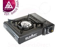 Summit Camping Portable Gas Stove with Carry Case Black│InUK