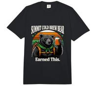 Summit Cold Brew Bear Earned This Hiking Coffee Comfort Colors Adult Heavyweight T-Shirt