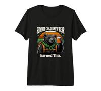 Summit Cold Brew Bear Earned This Hiking Coffee Premium T-Shirt