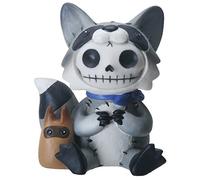 SUMMIT COLLECTION 3 Inch Furrybone Bandit The Raccoon Figurine, Grey and Black Colored