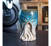 SUMMIT COLLECTION Cthulhu Creature Beer Ceramic Pint Glass 16 fl oz Novelty Drinkware (Blue White)