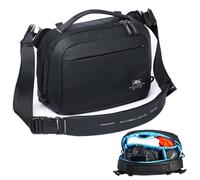 Summit Creative Tenzing Sling Camera Bag 4L,waterproof Crossbody Camera Shoulder Bag for Photographers,Compatible for Gopro、Insta360 Flow、DJI mini 3pro、Sony a6400 etc Compact Camera(Black)