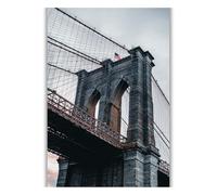 Summit Designs Brooklyn Bridge Wall Art Print Unframed 11x14 Inch - NYC Architecture Photography Poster New York City Industrial Urban Living Room Office Decor