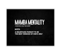 Summit Designs Mamba Mentality Wall Art Basketball Motivation Quote Print 11x14 Unframed Sports Decor Athlete Inspiration Kobe Bryant Legacy Championship Mindset