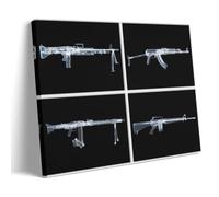 Summit Designs X-Ray Machine Gun AK-47 Barret 50 Cal Wall Art Picture Print Modern Family Room Decor 08 x 12 Inch (20 x 30 cm)