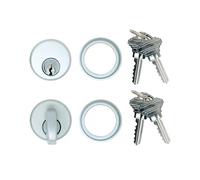 Summit DOORWARE Mortise Cylinder and 4066 Thumbturn Cylinder Kit | Adams Rite Replacement Parts with Keys | 4036 Mortise Lock Replacement Kit | Aluminum Finish