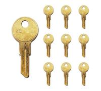 Summit Doorware Y11 Key Blanks 10 Pack, Premium Brass Uncut Blank Keys | Compatible with Yale Y11 and O1122 Locks, Durable Locksmith for Key Cutting, Home, Office, Commercial & Professional Use