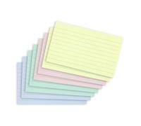 SUMMIT Flash Cards, Lined Revision Cards, Pastel Assorted, 7.5 x 12.5 cm, 400 Pack
