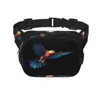 Summit Hawk Silhouette Pattern trendy fashionable waist bag, unisex travel sports messenger bag