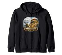 Summit Path Trekking Journey Mountain Explorer Zip Hoodie