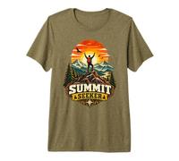 Summit Seeker Hiking Backpacker Mountain Adventure Graphic Premium T-Shirt