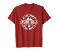 Summit Squad Mount Everest Tibet Nepal T-Shirt, Men, Cranberry Red, XX-Large