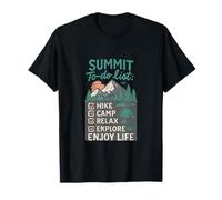 Summit To-Do List Mountain Hiking Adventure Graphic T-Shirt