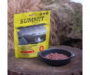 Summit To Eat Chocolate Mousse with Granola and Cherry