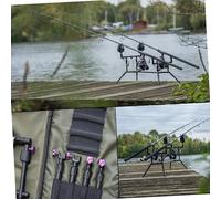 Summit x Lidsters Carp Fishing Rod Pod Aluminium black Purple Adjustable 2 Rod