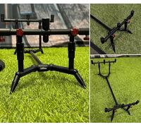 Summit x Lidsters Carp Fishing Rod Pod Small Feet Black Aluminium 3 Rods tackle