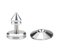 SUMMITDRAGON 1Set Silver Music Box Stand Spikes Metal Feet Pad With Shock Absorbing For Improved Auditory Sound Metal Feet