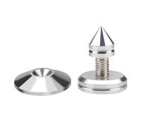 SUMMITDRAGON 1Set Silver Music Box Stand Spikes Metal Feet Pad With Shock Absorbing For Improved Auditory Sound Metal Feet