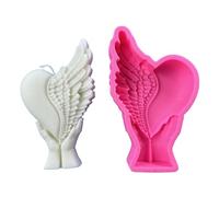 SUMMITDRAGON Candle Molds Silicone Mould Hands Holding Heart Wing Resin Castings Mould Baking Molds Soap Molds Table Decorations