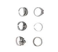 SUMMITDRAGON Dark Themed Alloy Skull Rings Set For Youthful Adults Seeking Individuality And Mystery In Their Jewelry Collection Alloy Skeleton Rings