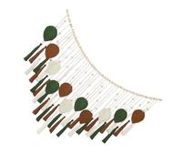 SUMMITDRAGON Elegant Leaf Pattern Wall Hanging Cotton Rope Tapestry Suitable For Various Home Styles Study Room Accent Decoration Natural Leaf Wall Hanging