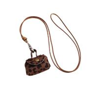 SUMMITDRAGON Elegant Sturdy Leather Necklace Wallet for Earbud and Coin Storage Practical Designs for Everyday Convenience Use Everyday Travel Necklace
