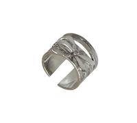 SUMMITDRAGON Fashionable Metal Woven Rings Modern Metal Rings Finger Ornament For The Contemporary Jewelry Lover Fashion Silver