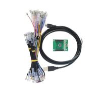 SUMMITDRAGON Machine Wiring Harness With 12+1 Button Layout Multiple Systems Joystick PCB Wiring For PC OS Systems Devices Game Control Board