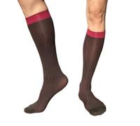 SUMMITDRAGON Mens Thin Dress Socks Silk Sheer Business Soft Nylon Work Trouser Over The Calf Knee Highs Nylon Knee Highs Socks For Woman