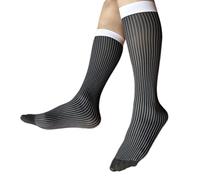 SUMMITDRAGON Mens Thin Dress Socks Silk Sheer Business Soft Nylon Work Trouser Over The Calf Knee Highs Nylon Knee Highs Socks For Woman