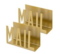 SUMMITDRAGON Metal Mail Holder Iron Desktop Letter Sorter Efficient Envelope Stand Home Office Countertop Document Management Rack