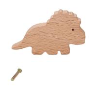 SUMMITDRAGON Natural Wood Cabinet Knob Lovely Dinosaur Drawer Pulls Decorative Furniture Handles for Children Room Wardrobe Knob Decorative Furniture Handles for Childrens Room