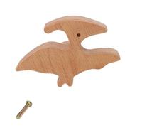 SUMMITDRAGON Natural Wood Cabinet Knob Lovely Dinosaur Drawer Pulls Decorative Furniture Handles for Children Room Wardrobe Knob Decorative Furniture Handles for Childrens Room