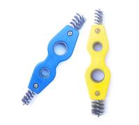 SUMMITDRAGON Pack Of 2 Pipe Cleaner Internal External Metal Pipe Plumbing Wire Brush Pipe Cleaner For 15mm/22mm
