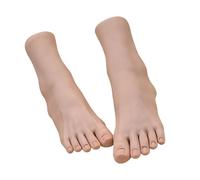 SUMMITDRAGON Pack of 2 Realistic TPE Foot Models for Nails Art Practice Shoe Display Training and Jewelry Photography