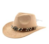 SUMMITDRAGON Popular Ethnic Hat For Masquerades Gentleman Jazzy Hat With Beaded Belt Adult Concert Popping Dancing Headwear Music Festival