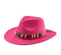 SUMMITDRAGON Popular Ethnic Hat For Masquerades Gentleman Jazzy Hat With Beaded Belt Adult Concert Popping Dancing Headwear Music Festival