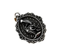 SUMMITDRAGON Portable Heart Of Jesuses Necklace Oval Medallions Craft From Sturdy Stainless Steel Accessory For Everyday Faith Necklace Gifts