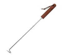 SUMMITDRAGON Practical Stainless Steel and Wood Meat Hook for Hanging and Drying Bacons with Sturdy Designs Easy Cleaning Home Cooking Aid