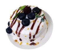 SUMMITDRAGON Realistic Cake Model PU Small Dessert Photography Props Miniature Fuit Themed For Teaching And Home Decoration Photo Accessory