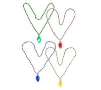 SUMMITDRAGON Sturdy LED Blue Bulb Pendant Necklace Led Pendants Chain Decors For Christmas Tree Window Display Decoration Shatterproof Christmas Necklace