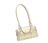 SUMMITDRAGON Stylish 2025 Evening Purse For Women Casual Event And Music Festivals Shoulder Bag Elegant PU Leather Underarm Bags Punk Rivet Decorated Purse