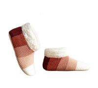 SUMMITDRAGON Unisex Thermal Fleece Lined Knitted Slipper Socks For Cold Weather Antislip Bottom Soles Indoor Floor Socks With Grip Snow Socks