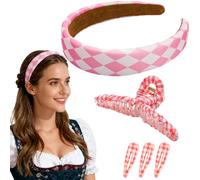 SummitEdge Pack of 5 Costume Headband Dirndl Oktoberfest Hair Accessories Headband Women's Dirndl Braided Wide Hair Band Vintage Hair Clip Large Hair Clips Women's Hair Clips Large