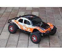 SummitLink Compatible Custom Body Muddy Orange Over White/Black Replacement for 1/10 Scale RC Car or Truck (Truck not included) SSB-WBR-02