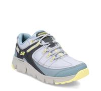 Skechers Women's Shoes - Summits at Artists Bluff - Blue Synthetic/Textile, Yellow Trim - UK 3