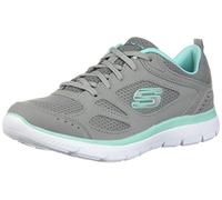 Skechers Women's Trainers Summits Suited Lace-Up Grey/Turquoise UK 8